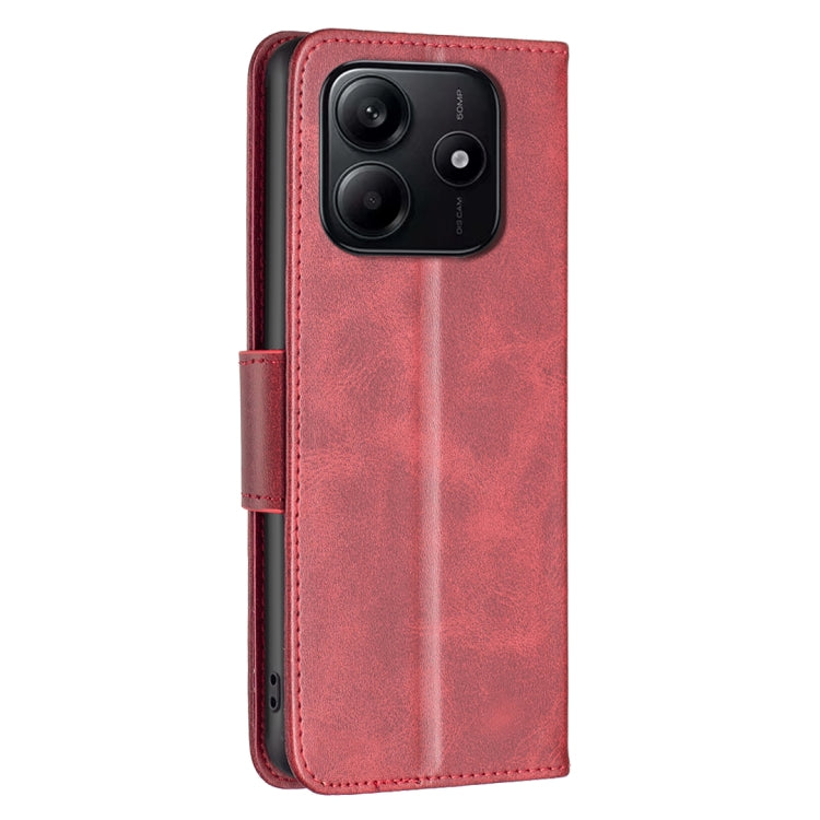 For Redmi Note 14 5G Lambskin Texture Pure Color Flip Leather Phone Case