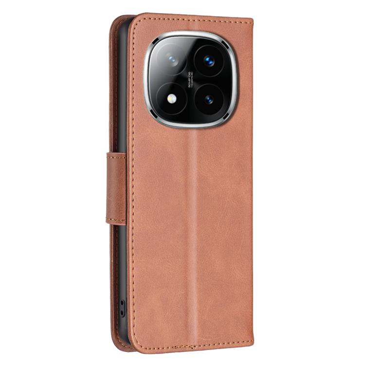 For Redmi Note 14 Pro 4G Lambskin Texture Pure Color Flip Leather Phone Case