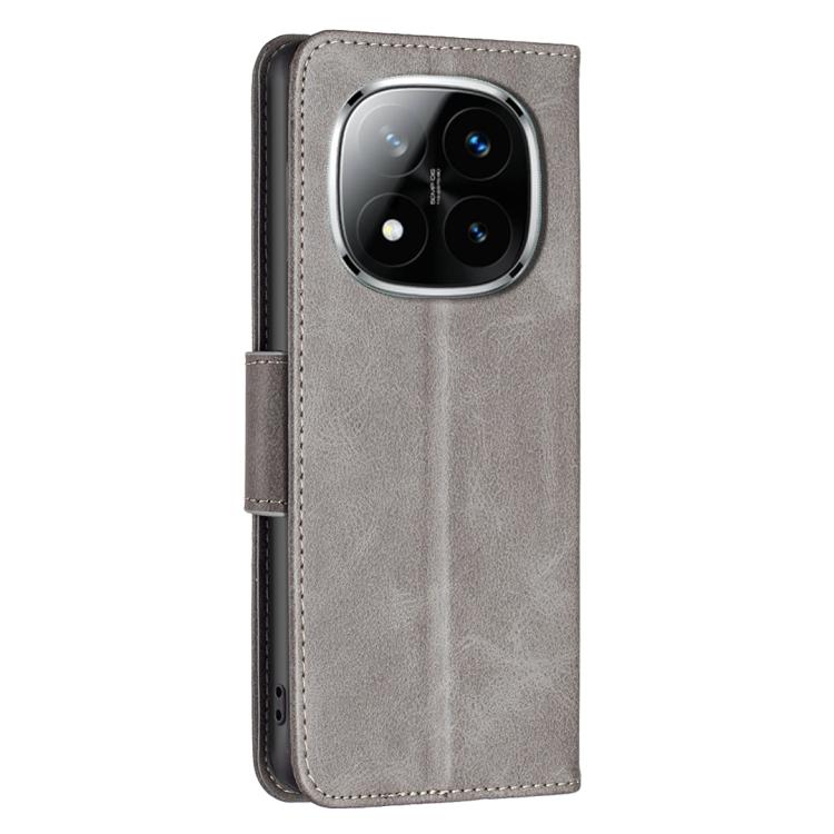 For Redmi Note 14 Pro 4G Lambskin Texture Pure Color Flip Leather Phone Case