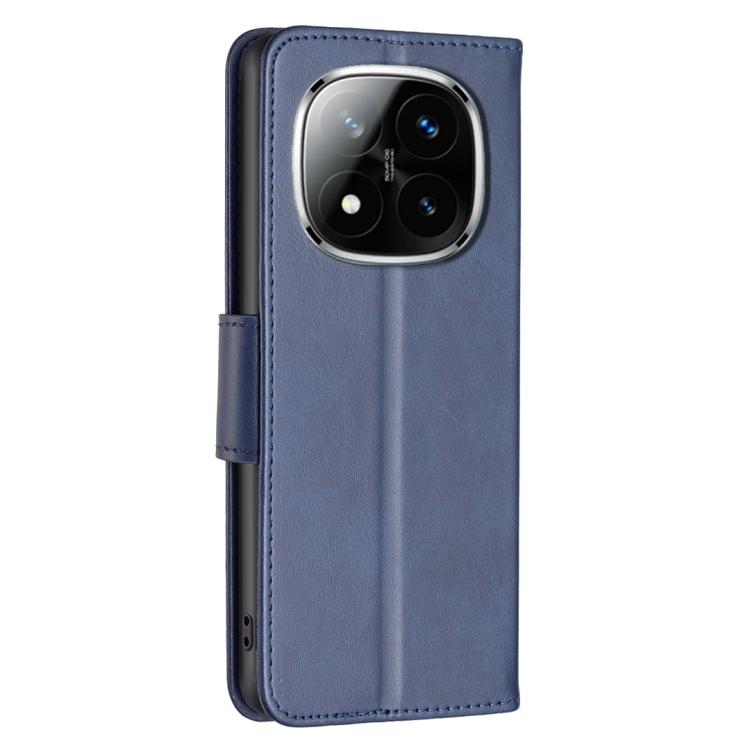 For Redmi Note 14 Pro 4G Lambskin Texture Pure Color Flip Leather Phone Case