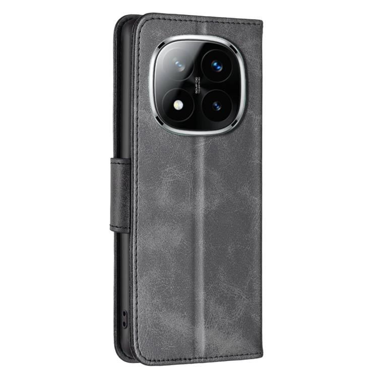 For Redmi Note 14 Pro 4G Lambskin Texture Pure Color Flip Leather Phone Case