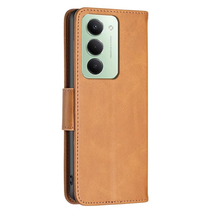 For Redmi 15 5G Global / 15 4G SEA 169.5mm Lambskin Texture Pure Color Flip Leather Phone Case