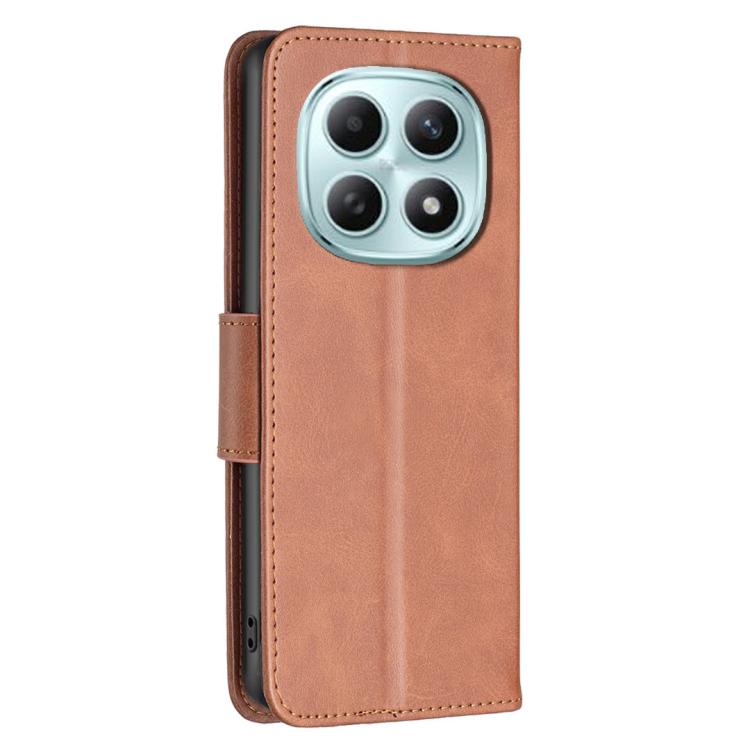 For Redmi Note 15 Pro 4G Global 163.2mm Lambskin Texture Pure Color Flip Leather Phone Case