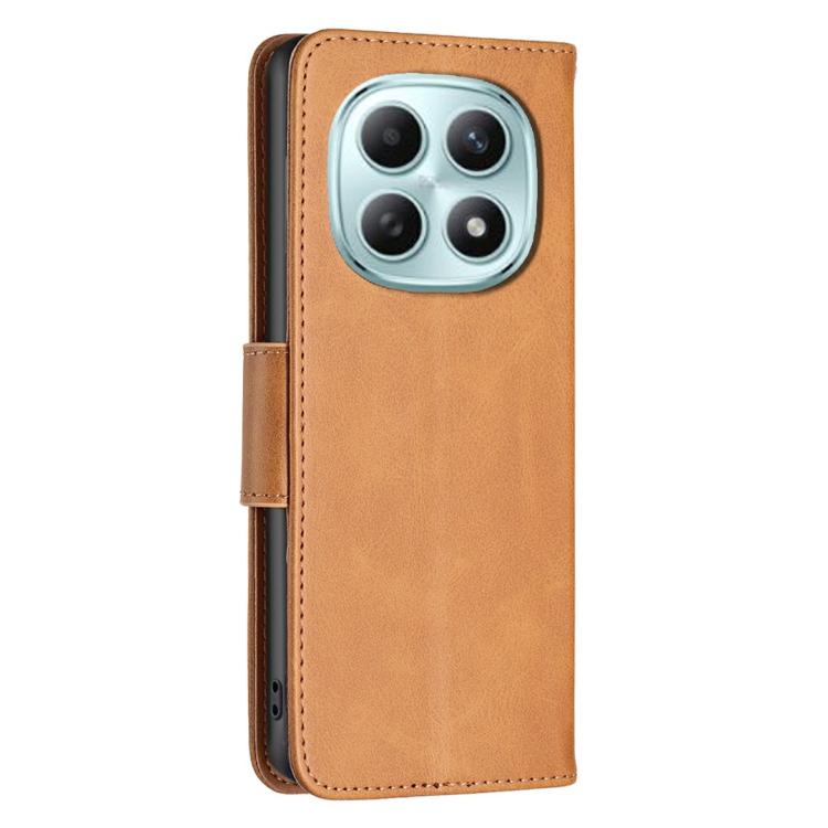 For Redmi Note 15 Pro 4G Global 163.2mm Lambskin Texture Pure Color Flip Leather Phone Case