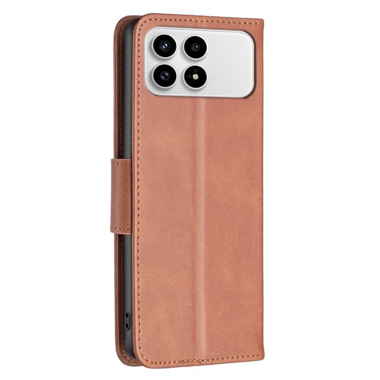 For Redmi K90/Poco F8 Pro Lambskin Texture Pure Color Flip Leather Phone Case