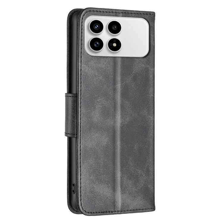 For Redmi K90/Poco F8 Pro Lambskin Texture Pure Color Flip Leather Phone Case