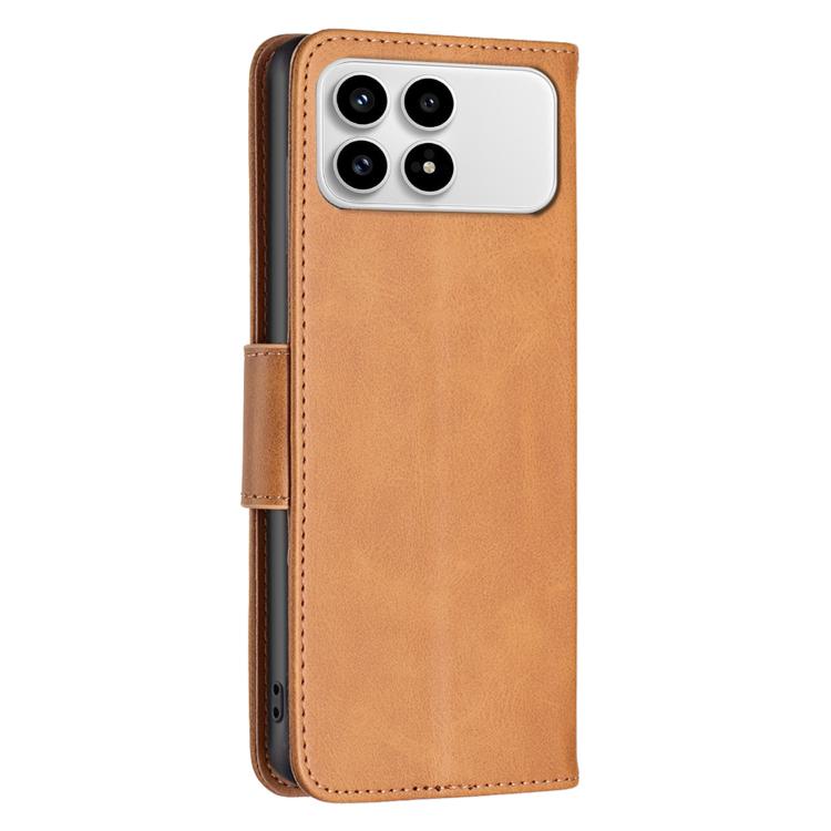 For Redmi K90/Poco F8 Pro Lambskin Texture Pure Color Flip Leather Phone Case