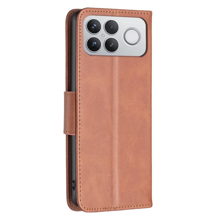 For Redmi K90 Pro Max/Poco F8 Ultra Lambskin Texture Pure Color Flip Leather Phone Case