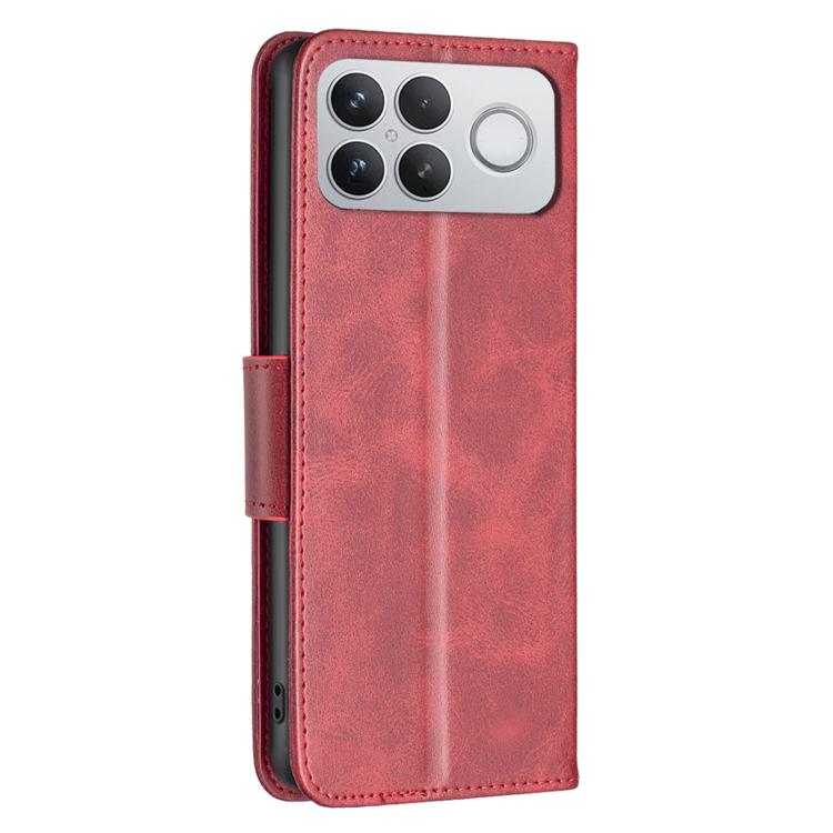 For Redmi K90 Pro Max/Poco F8 Ultra Lambskin Texture Pure Color Flip Leather Phone Case