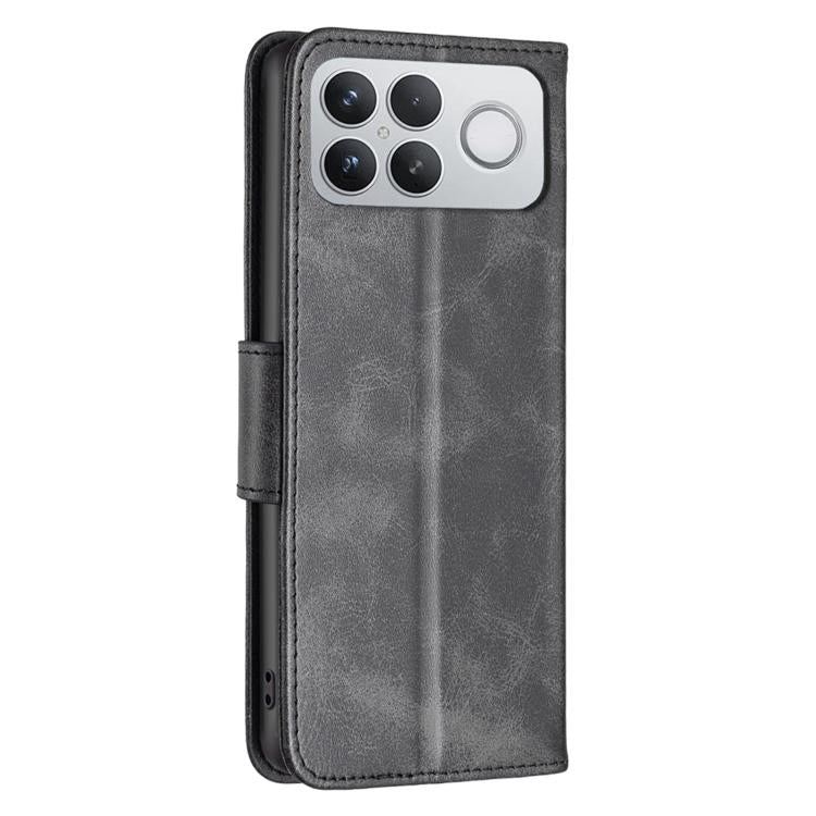 For Redmi K90 Pro Max/Poco F8 Ultra Lambskin Texture Pure Color Flip Leather Phone Case