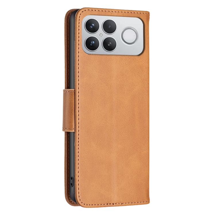 For Redmi K90 Pro Max/Poco F8 Ultra Lambskin Texture Pure Color Flip Leather Phone Case