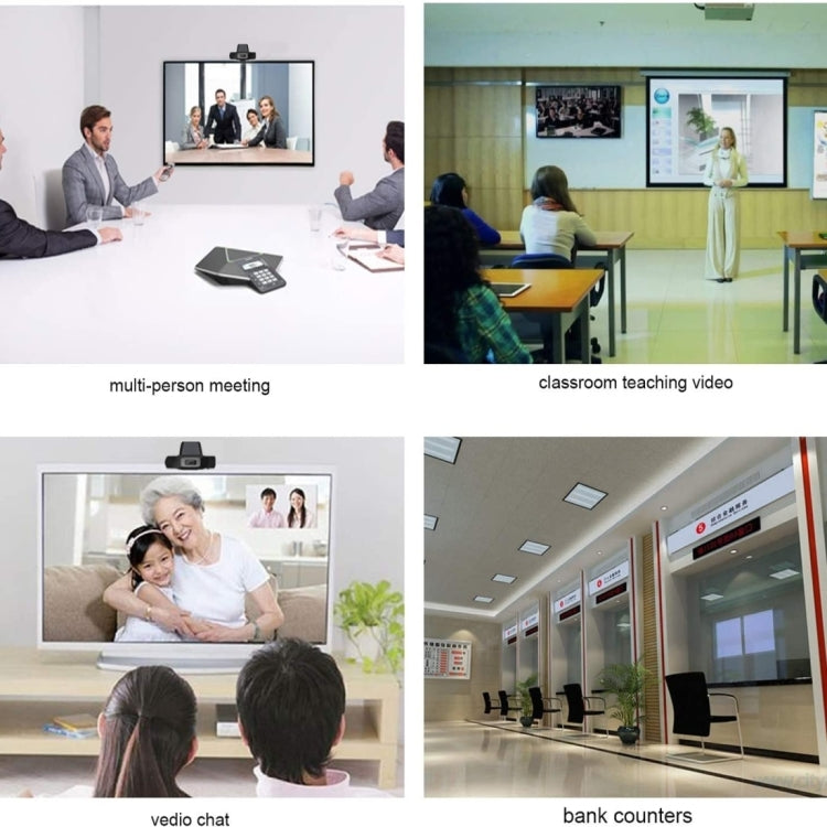 1080P 25fps HD Computer Camera Integrated Microphone USB Web Cam - Black
