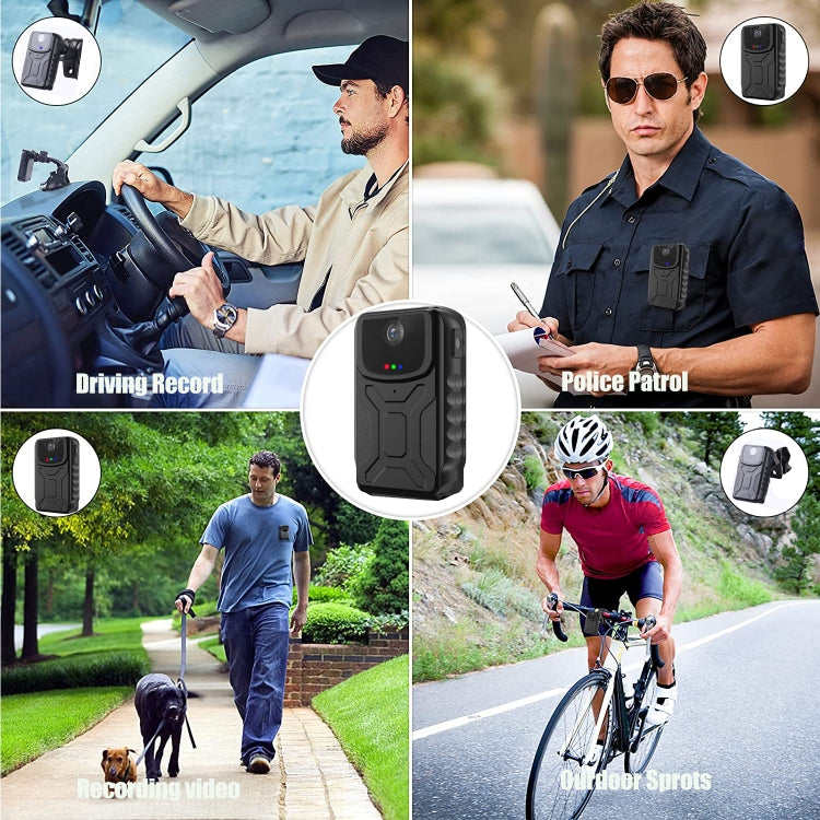 860B 1080P 140 Degree Wide Angle Wearable Portable Mini Camera - Black