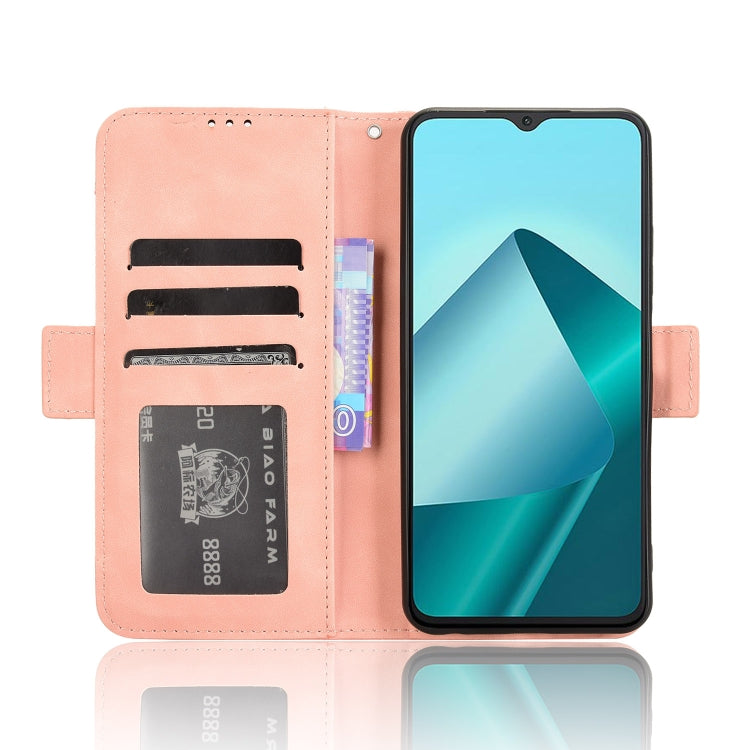 For Wiko T20 Skin Feel Calf Texture Card Slots Leather Phone Case
