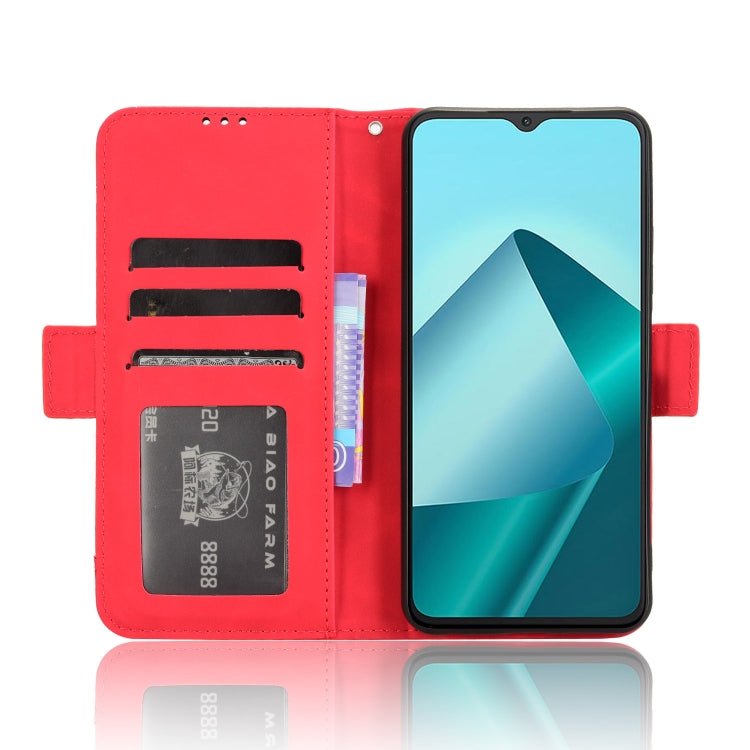 For Wiko T20 Skin Feel Calf Texture Card Slots Leather Phone Case