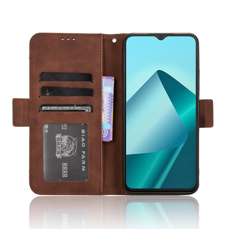 For Wiko T20 Skin Feel Calf Texture Card Slots Leather Phone Case