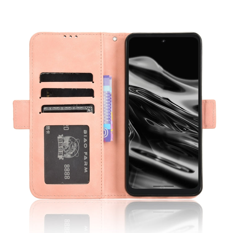 For XReal Beam Pro Skin Feel Calf Texture Card Slots Leather Phone Case