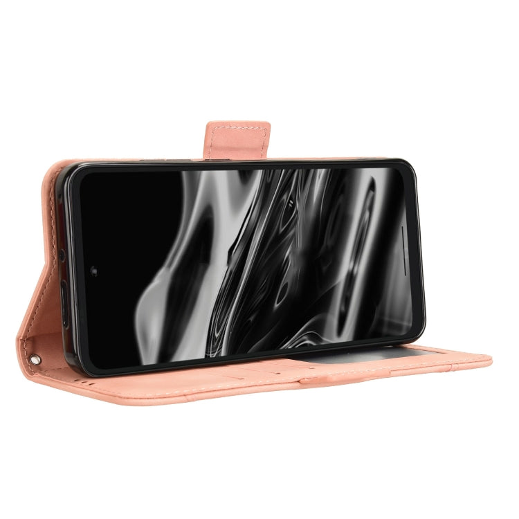 For XReal Beam Pro Skin Feel Calf Texture Card Slots Leather Phone Case