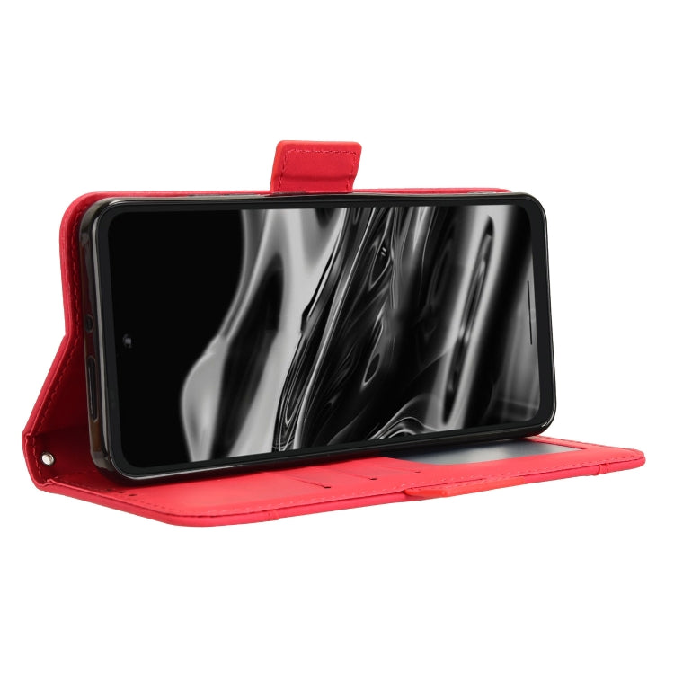 For XReal Beam Pro Skin Feel Calf Texture Card Slots Leather Phone Case