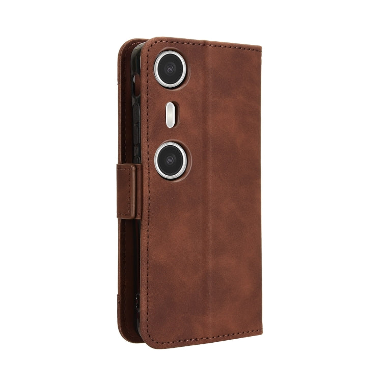 For XReal Beam Pro Skin Feel Calf Texture Card Slots Leather Phone Case