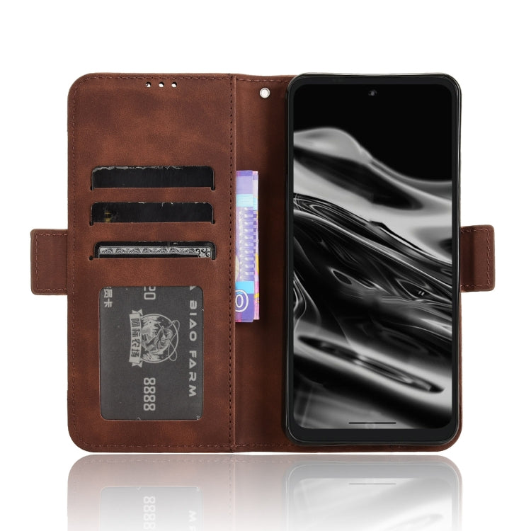 For XReal Beam Pro Skin Feel Calf Texture Card Slots Leather Phone Case