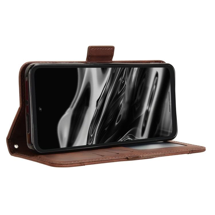 For XReal Beam Pro Skin Feel Calf Texture Card Slots Leather Phone Case