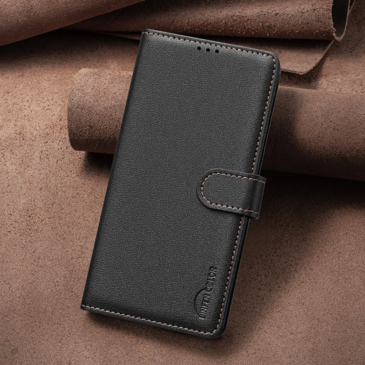 For Redmi 14C 4G Litchi Texture RFID Anti-theft Leather Phone Case