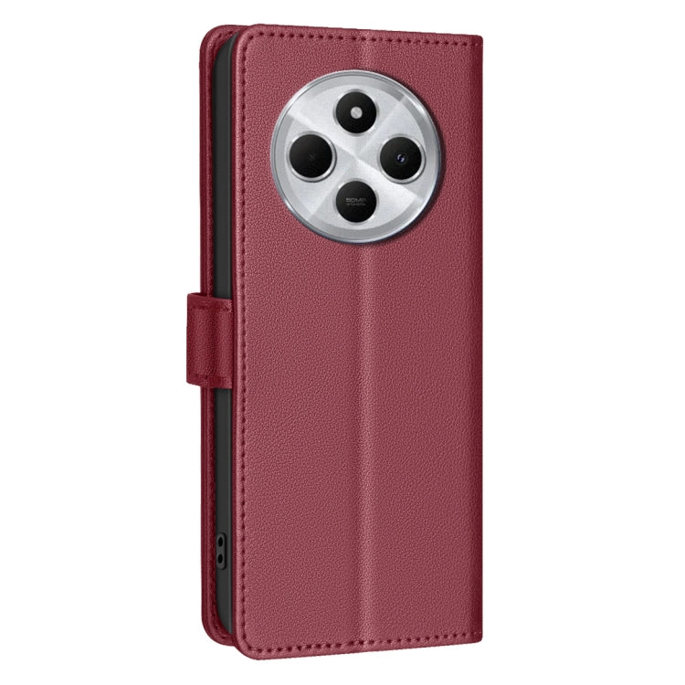For Redmi 14C 4G Litchi Texture RFID Anti-theft Leather Phone Case