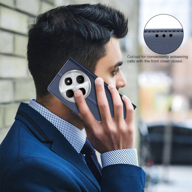 For Redmi 14C 4G Litchi Texture RFID Anti-theft Leather Phone Case