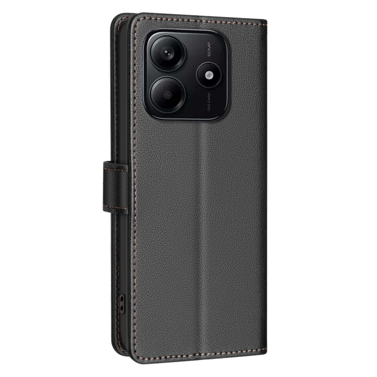 For Redmi Note 14 5G Litchi Texture RFID Anti-theft Leather Phone Case