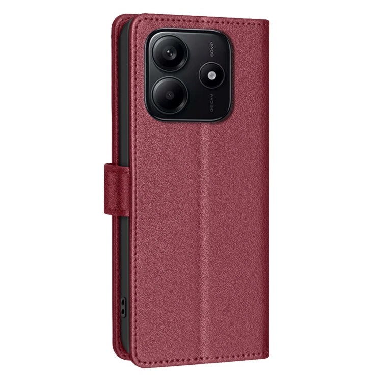 For Redmi Note 14 5G Litchi Texture RFID Anti-theft Leather Phone Case