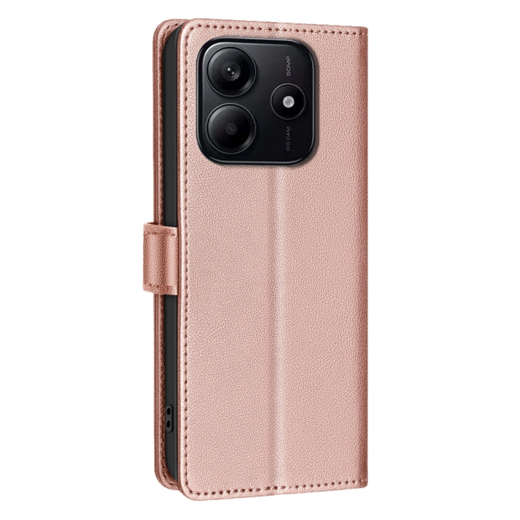 For Redmi Note 14 5G Litchi Texture RFID Anti-theft Leather Phone Case
