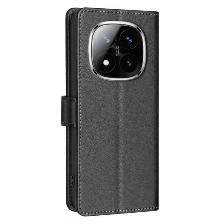 For Redmi Note 14 Pro 4G Litchi Texture RFID Anti-theft Leather Phone Case