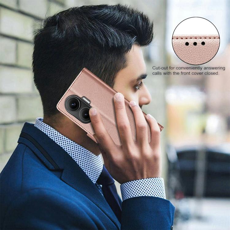 For Redmi Turbo 4 Pro Litchi Texture RFID Anti-theft Leather Phone Case