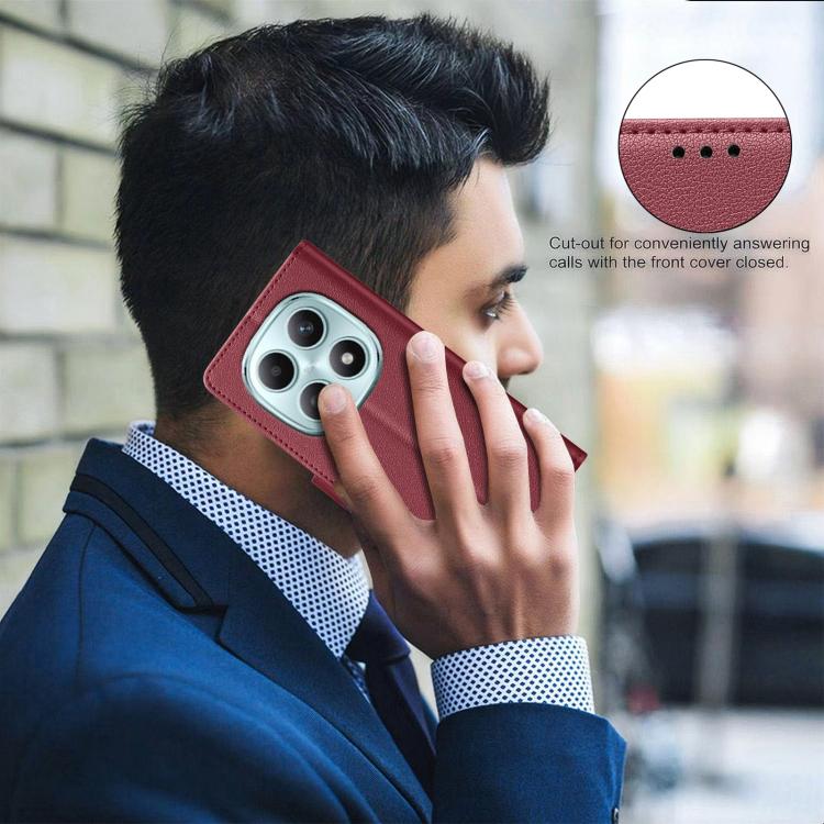 For Redmi Note 15 5G Global 164mm Litchi Texture RFID Anti-theft Leather Phone Case