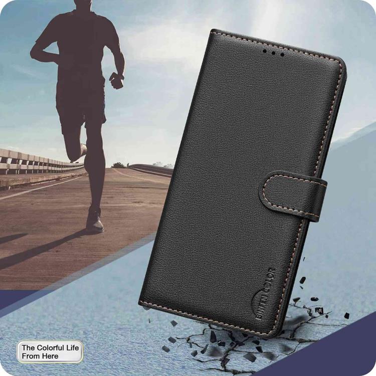 For Redmi 15a 5G Litchi Texture RFID Anti-theft Leather Phone Case