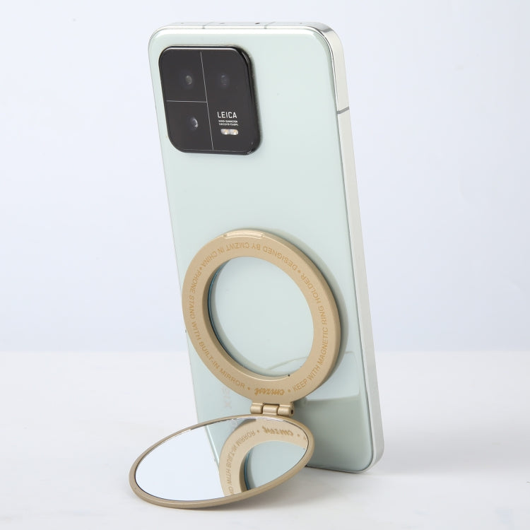 CPS-053 Magnetic Folding Phone Ring Holder with Mirror