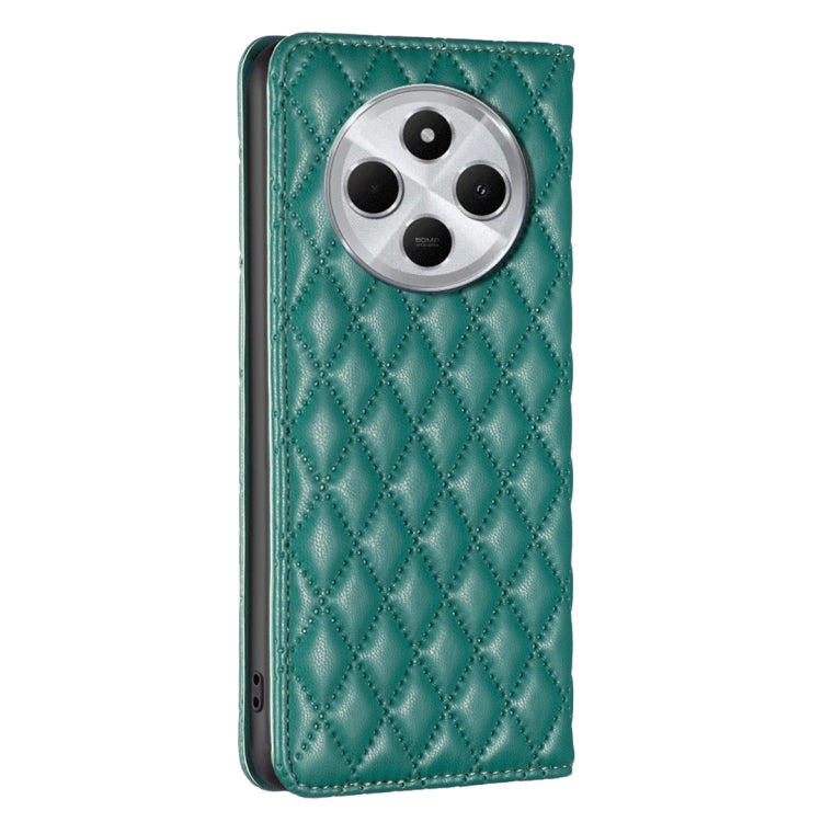 For Redmi 14C 4G Diamond Lattice Magnetic Leather Flip Phone Case