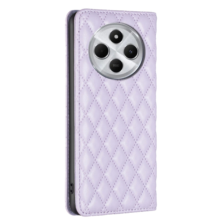 For Redmi 14C 4G Diamond Lattice Magnetic Leather Flip Phone Case