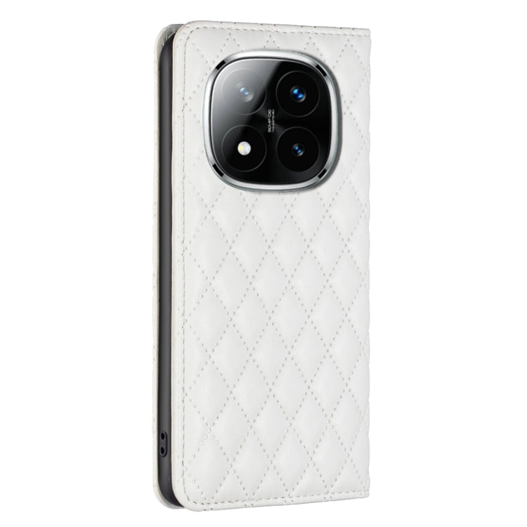 For Redmi Note 14 Pro 5G / Note 14 Pro+ 5G Diamond Lattice Magnetic Leather Flip Phone Case