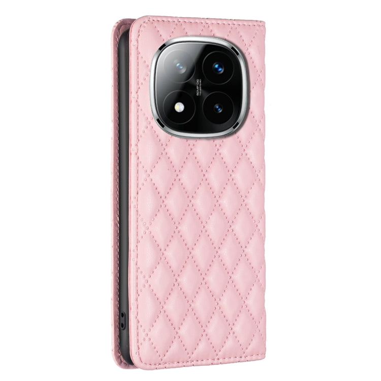 For Redmi Note 14 Pro 5G / Note 14 Pro+ 5G Diamond Lattice Magnetic Leather Flip Phone Case