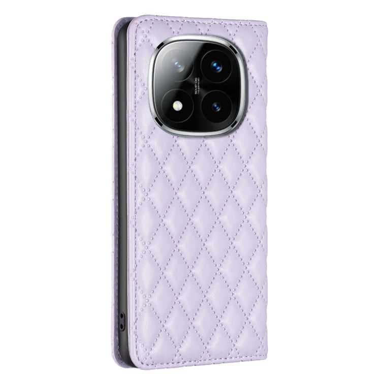 For Redmi Note 14 Pro 5G / Note 14 Pro+ 5G Diamond Lattice Magnetic Leather Flip Phone Case