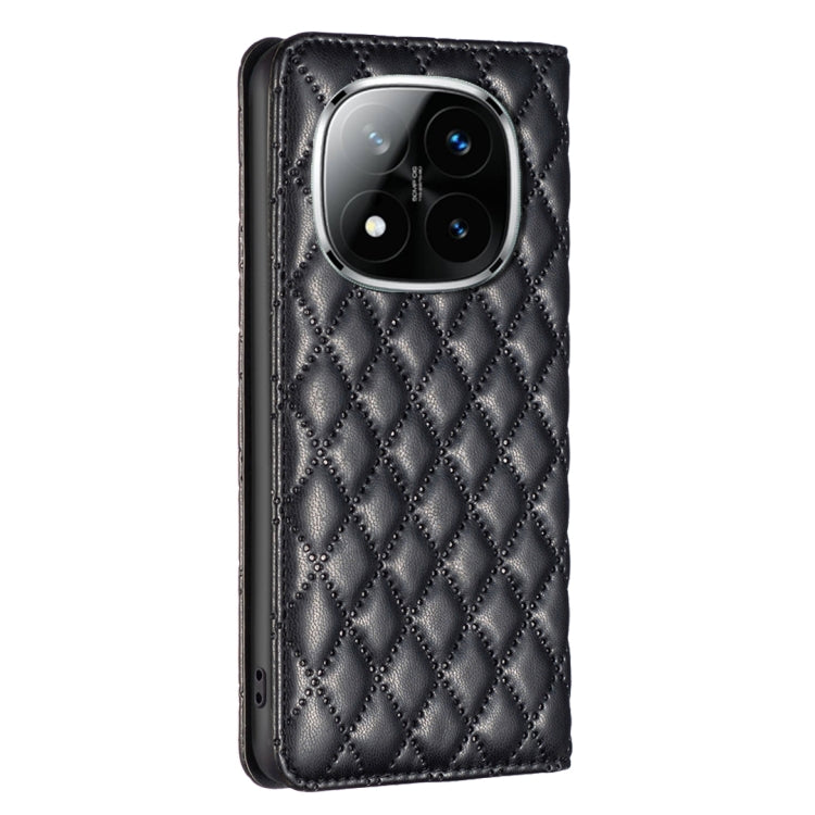 For Redmi Note 14 Pro 5G / Note 14 Pro+ 5G Diamond Lattice Magnetic Leather Flip Phone Case