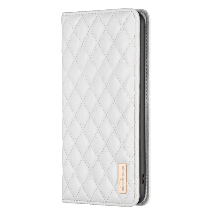 For Redmi Note 14 4G 163.25mm Diamond Lattice Magnetic Leather Flip Phone Case
