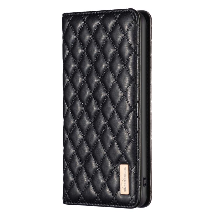 For Redmi Note 14 4G 163.25mm Diamond Lattice Magnetic Leather Flip Phone Case