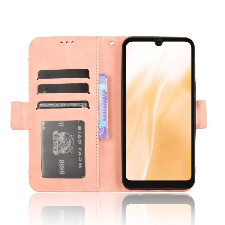 For Fujitsu Arrows We2 Skin Feel Calf Texture Card Slots Leather Phone Case