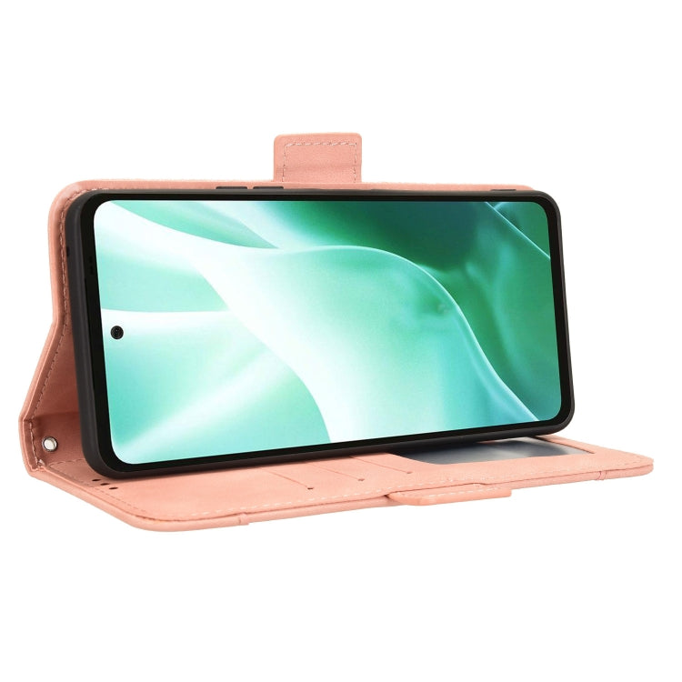 For Fujitsu Arrows We2 Plus Skin Feel Calf Texture Card Slots Leather Phone Case