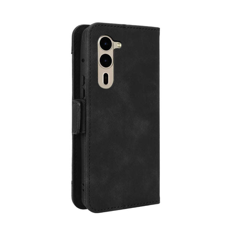 For Fujitsu Arrows We2 Plus Skin Feel Calf Texture Card Slots Leather Phone Case
