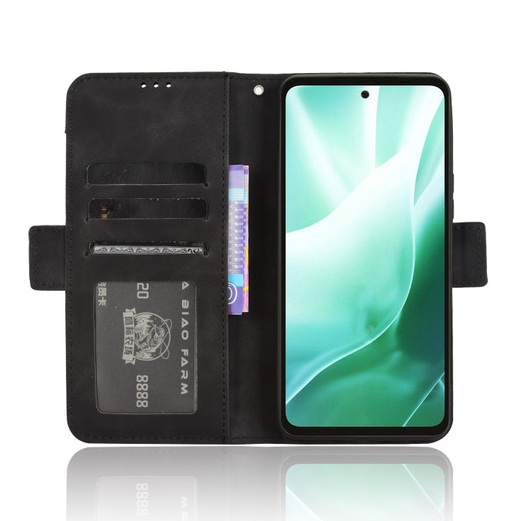 For Fujitsu Arrows We2 Plus Skin Feel Calf Texture Card Slots Leather Phone Case