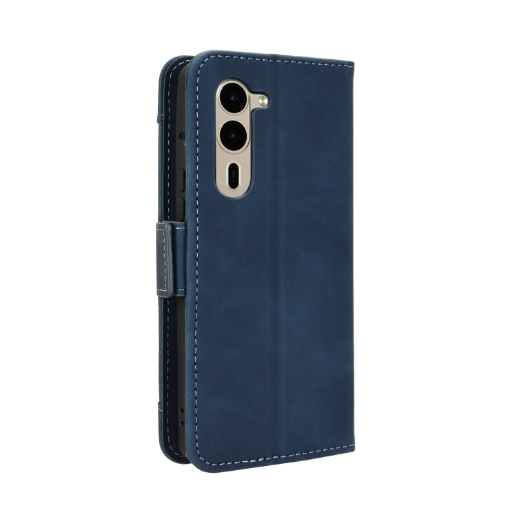 For Fujitsu Arrows We2 Plus Skin Feel Calf Texture Card Slots Leather Phone Case